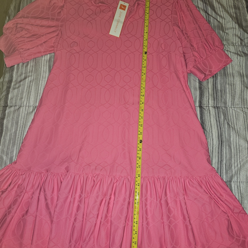 NWT Jude Connally Vibrant Pink Mini Dress. Size M - Picture 6 of 12
